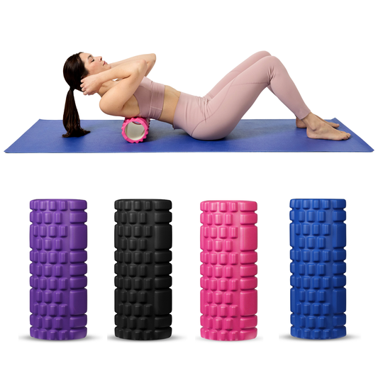Rolo de Espuma Faom Roller Para Massagem Muscular, Yoga e Fitness INDIGO 33*14 cm