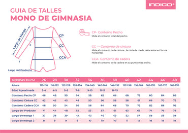 Justaucorps de Gymnastique Manches Courtes INDIGO Noir