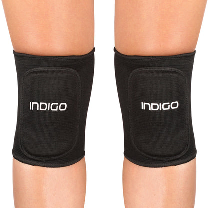 Elastic Knee Pads with Cushion for Children INDIGO