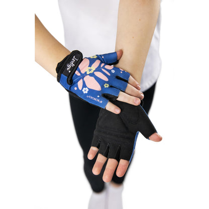 Guantes Ciclismo Infantil FLOWERS INDIGO
