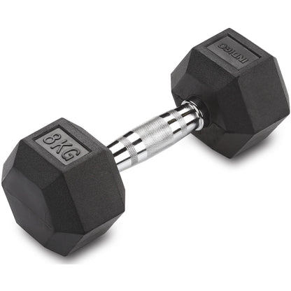 Mancuernas Hexagonales Hierro Fundido INDIGO Negro