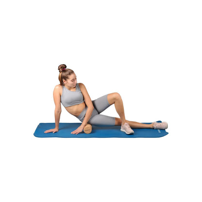 Rouleau de Liège Rond pour Massages Musculaires et Yoga INDIGO Marron 33*10 cm