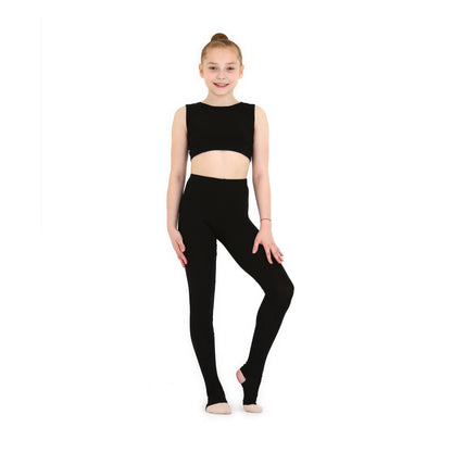 Leggings Pour Gymnastique Rythmique avec Demi-Pied INDIGO Noir