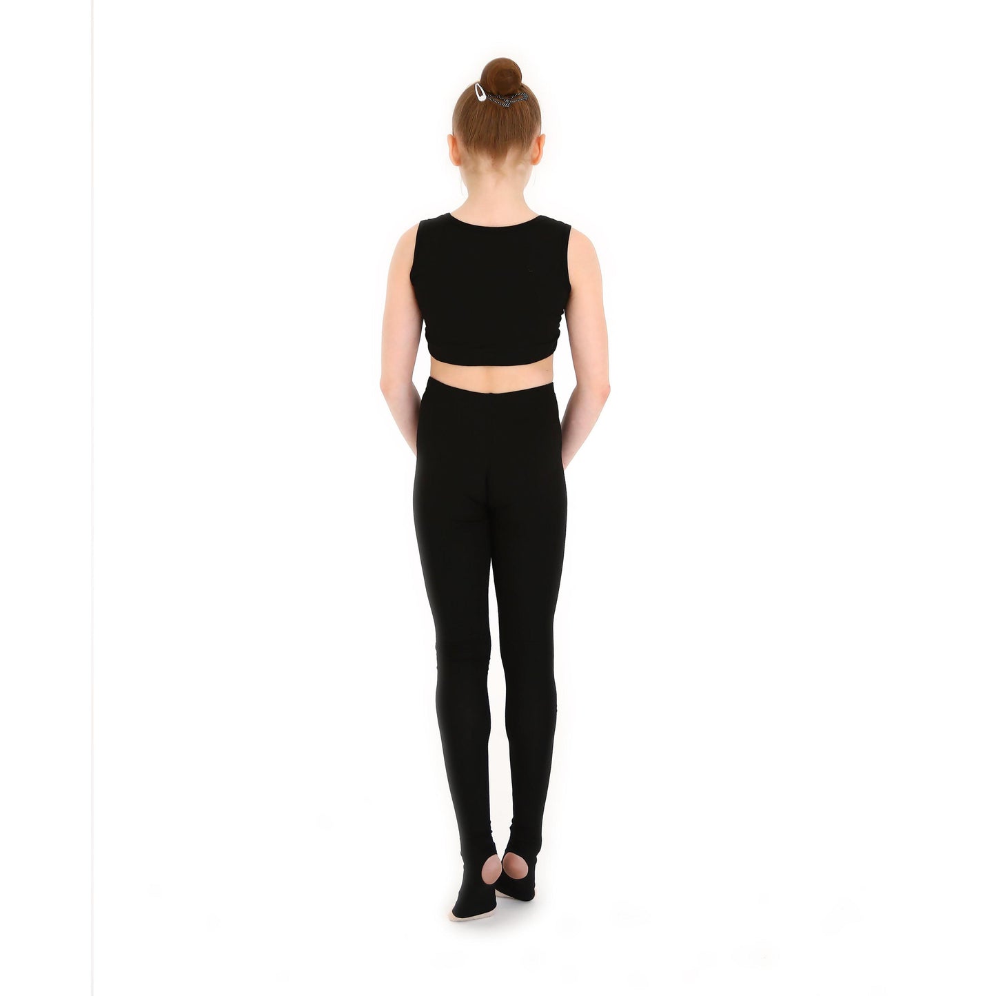 Leggings Pour Gymnastique Rythmique avec Demi-Pied INDIGO Noir