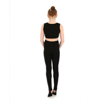 Leggings Pour Gymnastique Rythmique avec Demi-Pied INDIGO Noir