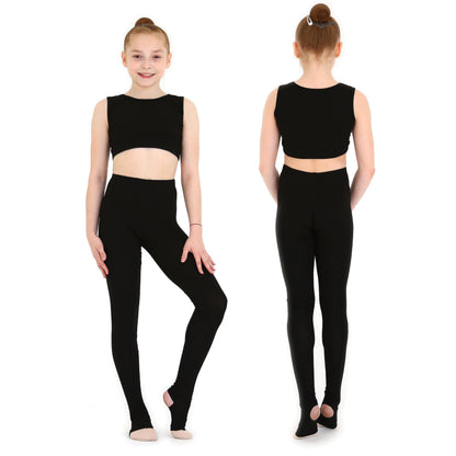 Leggings Pour Gymnastique Rythmique avec Demi-Pied INDIGO Noir