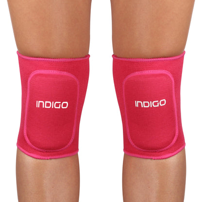 Elastic Knee Pads with Cushion for Children INDIGO