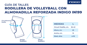 Rodilleras para Volleyball con Almohadilla Reforzada INDIGO Negro