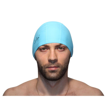 Swimming Cap Rubberized Fabric with PU INDIGO