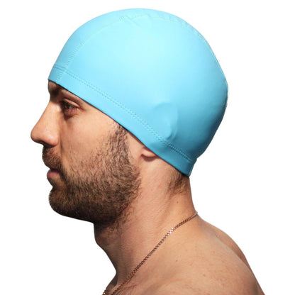 Swimming Cap Rubberized Fabric with PU INDIGO