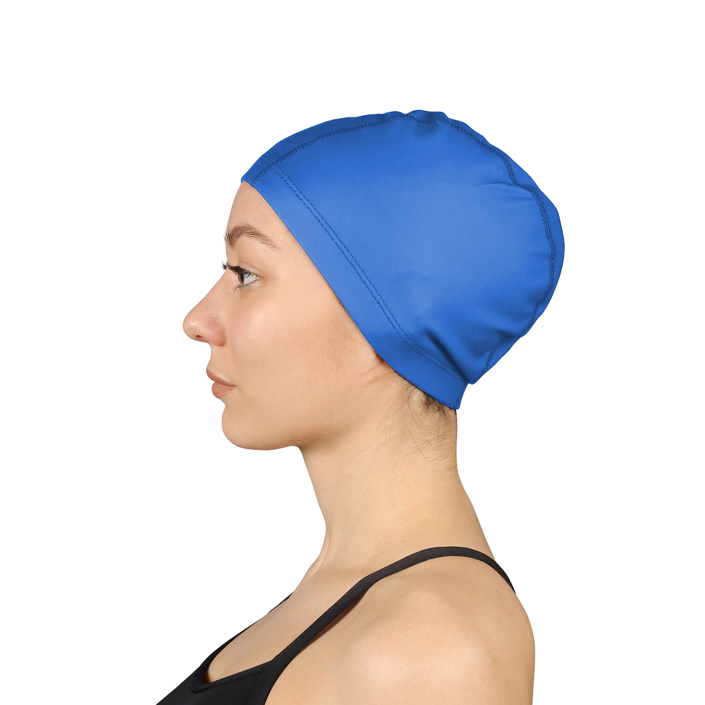 Swimming Cap Rubberized Fabric with PU INDIGO