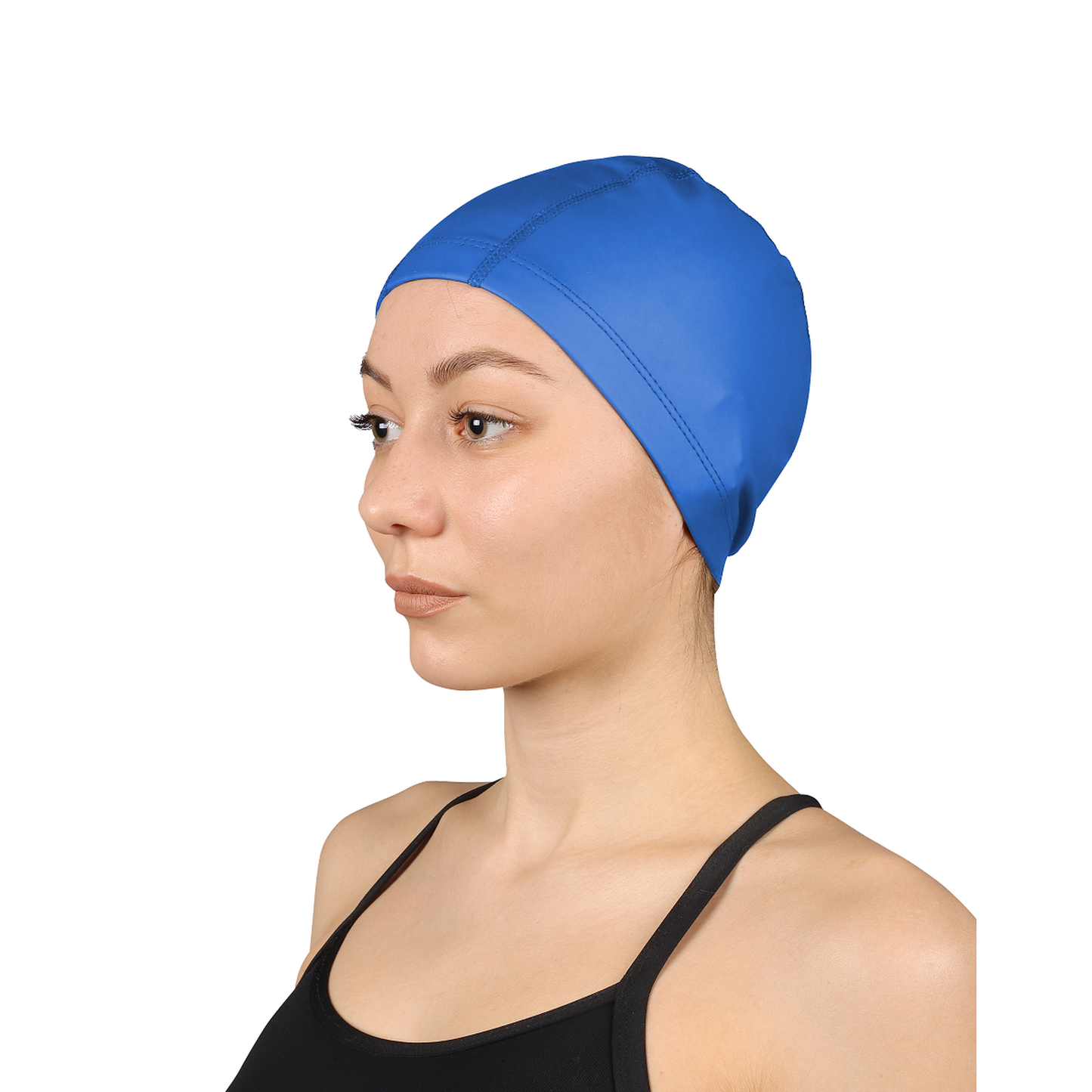 Swimming Cap Rubberized Fabric with PU INDIGO