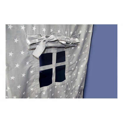 Salle de Gymnastique Murale pour Enfants avec Espalier, Anneaux, Échelle et Balançoire INDIGO PASTEL 226*115*156 cm