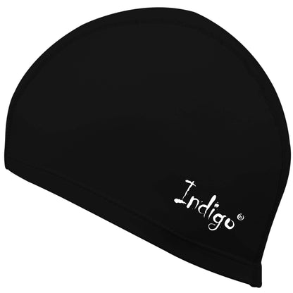 Swimming Cap Rubberized Fabric with PU INDIGO