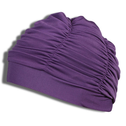 Swimming Cap with Pleats Lycra SM Indigo